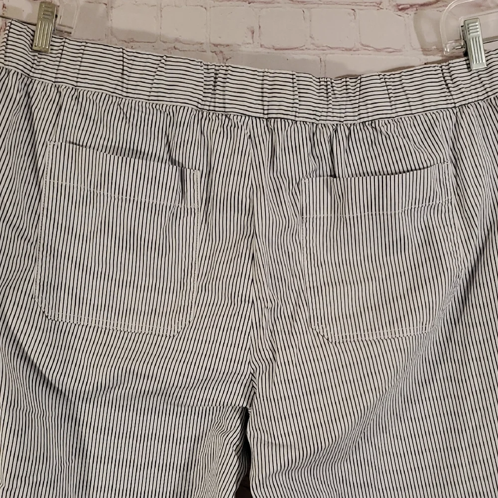 Talbots Blue And White Striped Cropped Pants Pockets Size 2X - Picture 6 of 8